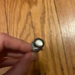 Sterling silver feather ring